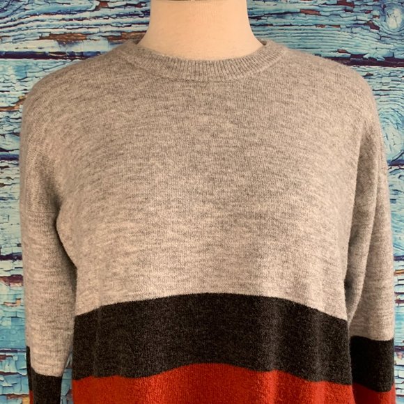 Warehouse One Crew Neck Colour Block Sweater - Picture 4 of 7